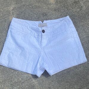 Banana Republic White Textured High-Waist Shorts